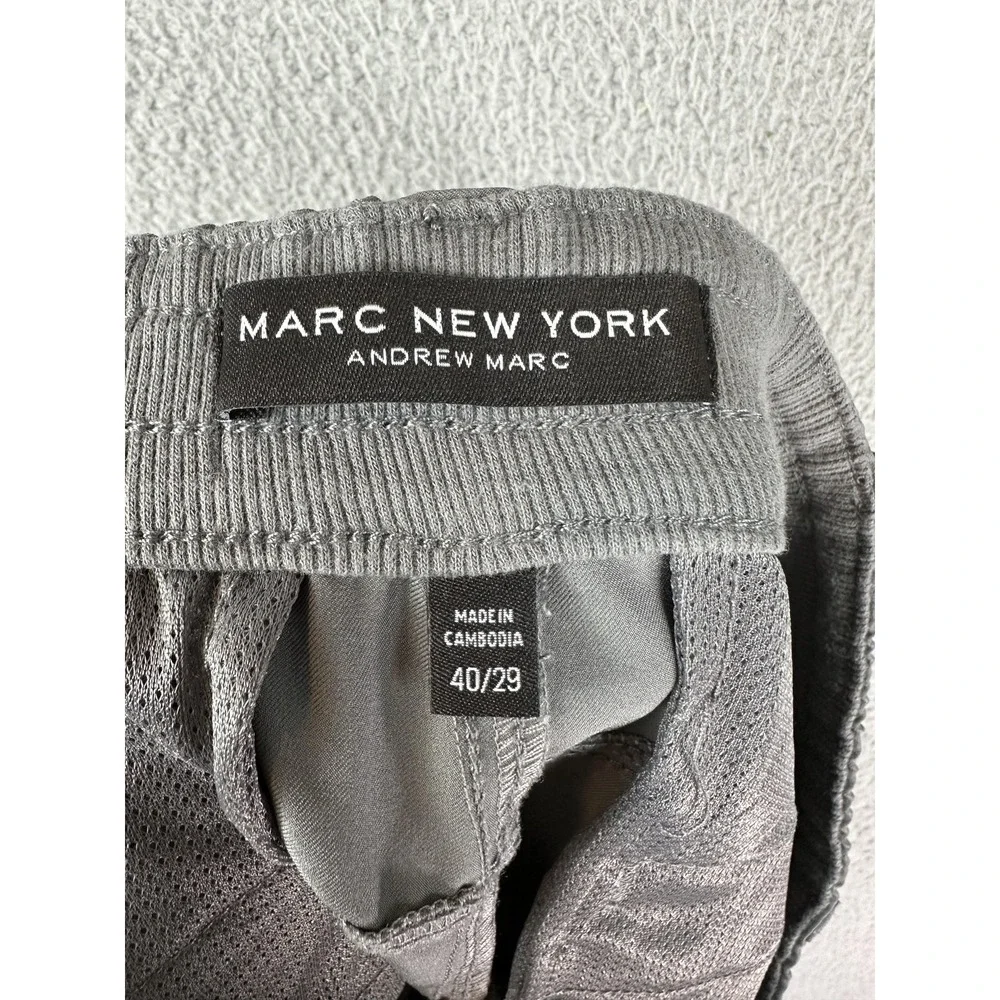 Marc New York Andrew Marc Pants Mens 40x29 Gray Stretch Tech Elastic Waist Rugby - Picture 8 of 10